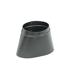 thumbnail image 2 of 6 Inch Black Stove Pipe – 24-Gauge Snap-Lock Steel Duct For Venting, 24" Length 2 of 2