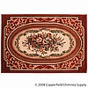 Olefin Traditional Hearth Rug - Bordeaux Spanish Red (31" x 45")
